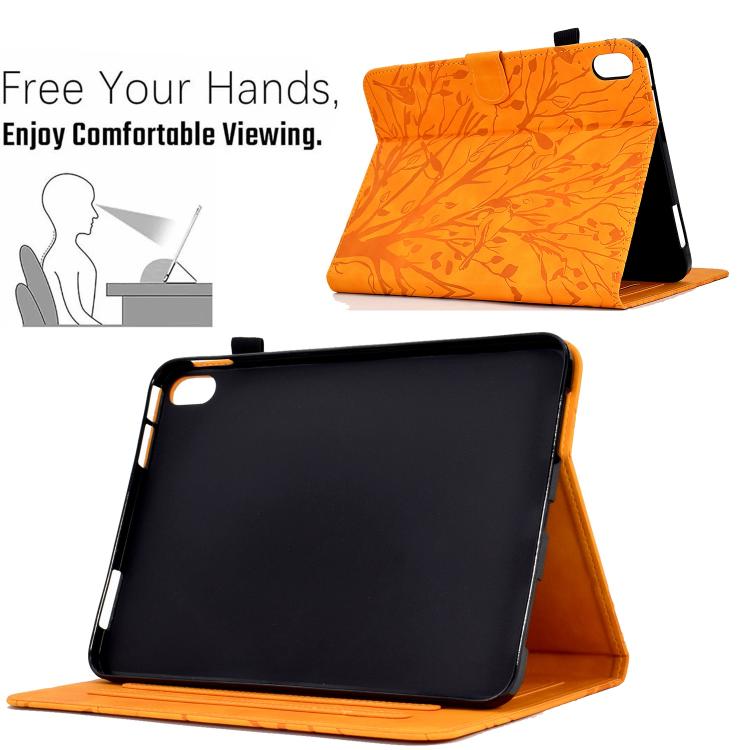 For Samsung Galaxy Tab S11 Fortune Tree Embossed Leather Smart Tablet Case