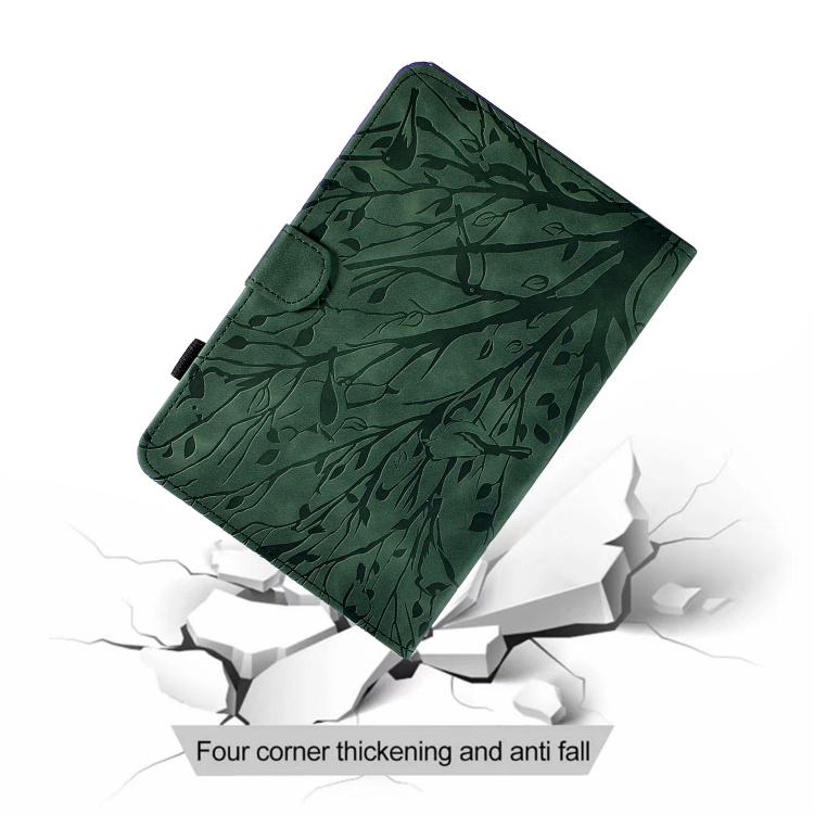 For Samsung Galaxy Tab S11 Fortune Tree Embossed Leather Smart Tablet Case