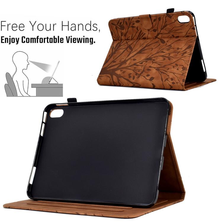 For Samsung Galaxy Tab S11 Fortune Tree Embossed Leather Smart Tablet Case