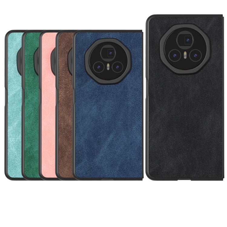 For Honor Magic V3 PU Leather Black Edge Phone Case