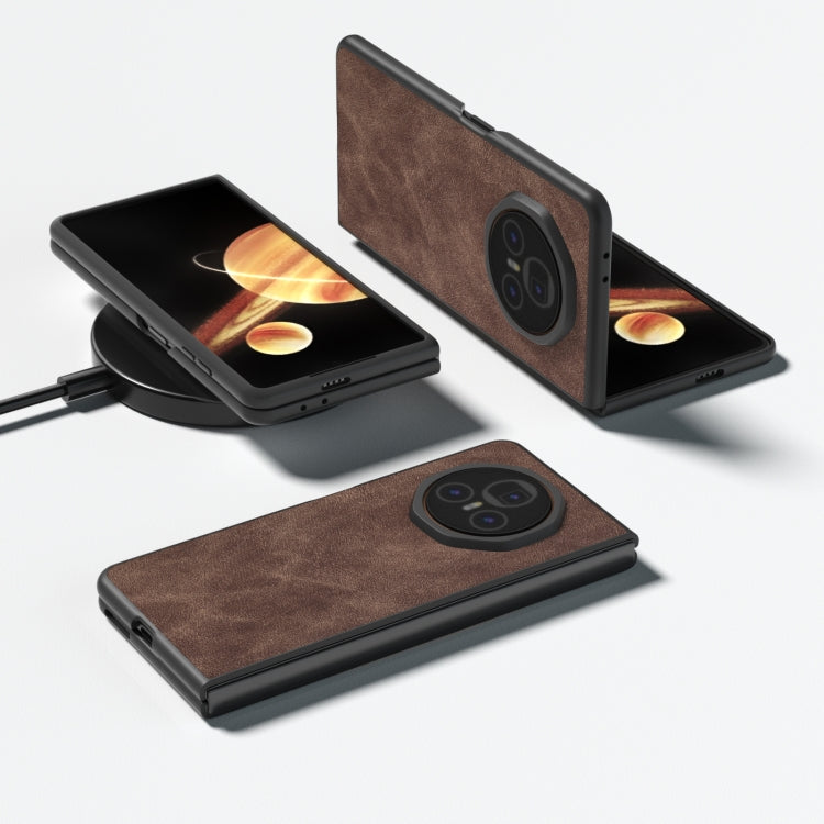 For Honor Magic V3 PU Leather Black Edge Phone Case