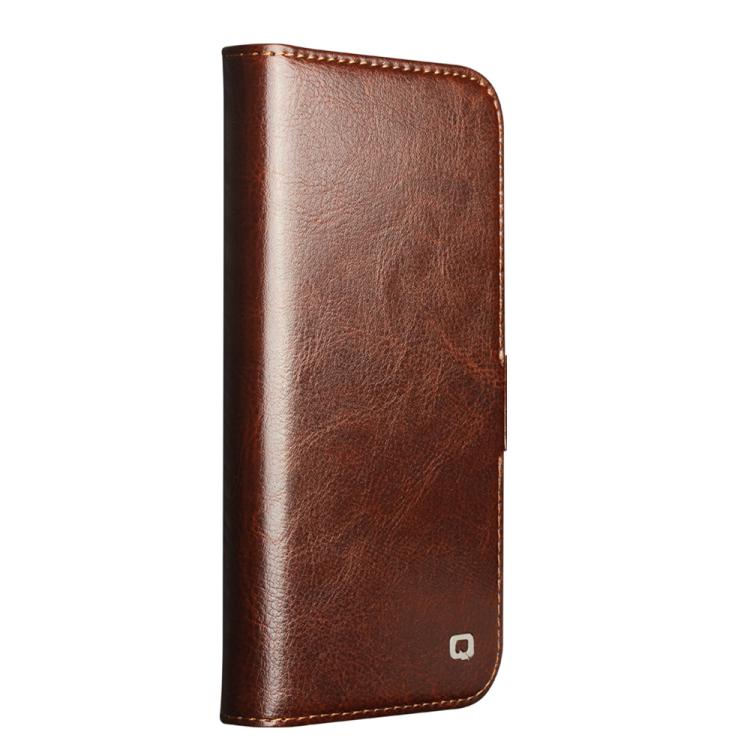 For iPhone 17 QIALINO Classic 103 Buckle Genuine Leather Phone Case