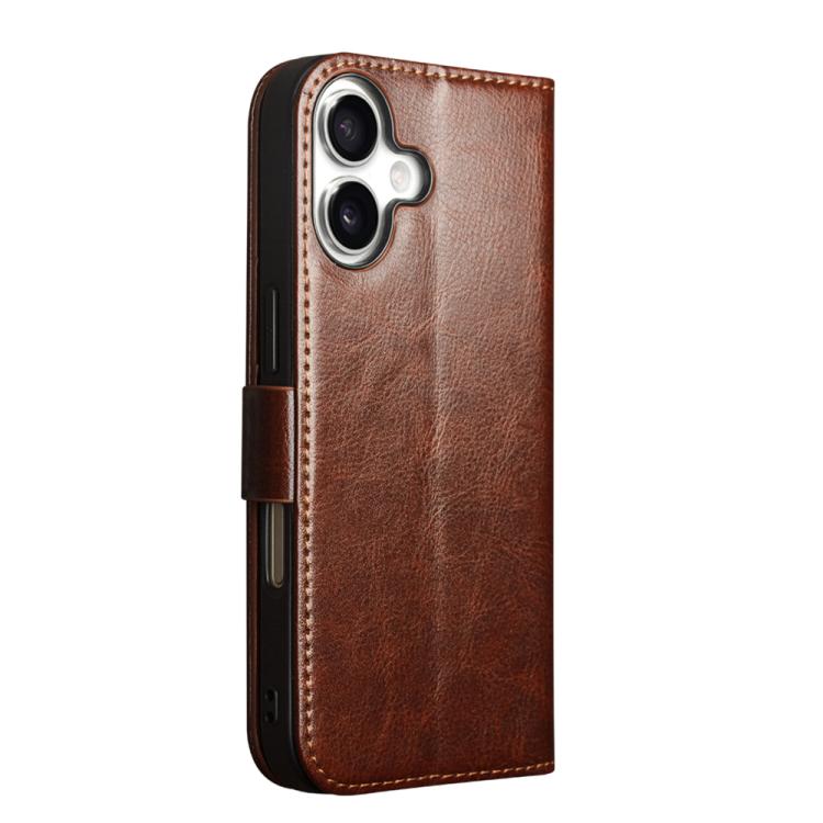 For iPhone 17 QIALINO Classic 103 Buckle Genuine Leather Phone Case