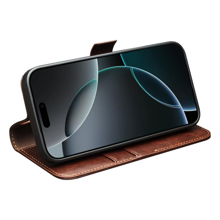 For iPhone 17 QIALINO Classic 103 Buckle Genuine Leather Phone Case