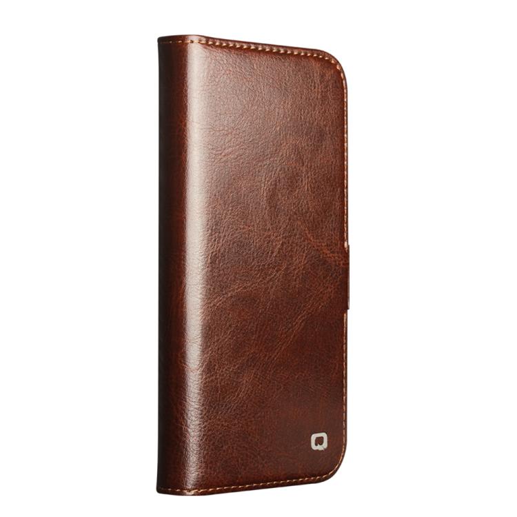 For iPhone Air QIALINO Classic 103 Buckle Genuine Leather Phone Case