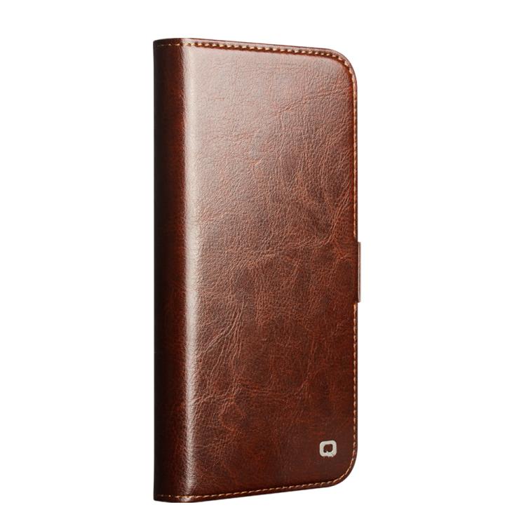 For iPhone 17 Pro Max QIALINO Classic 103 Buckle Genuine Leather Phone Case