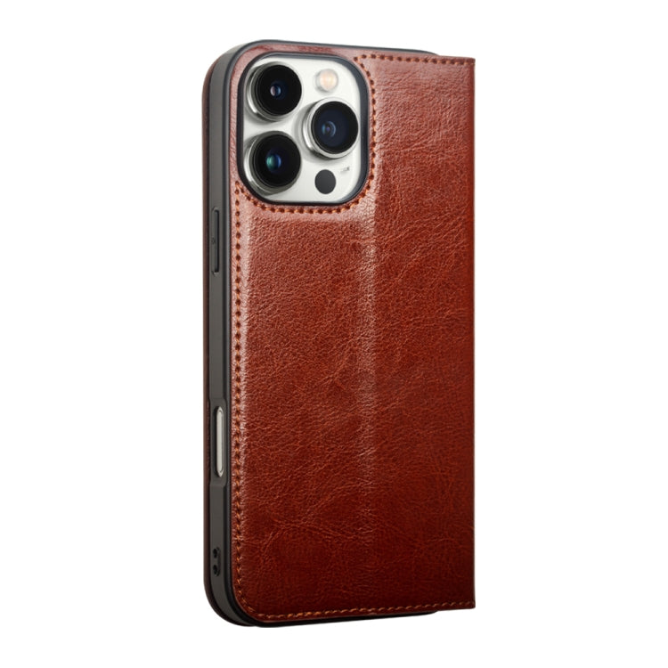 For iPhone 16 Pro QIALINO Classic Genuine Leather Phone Case