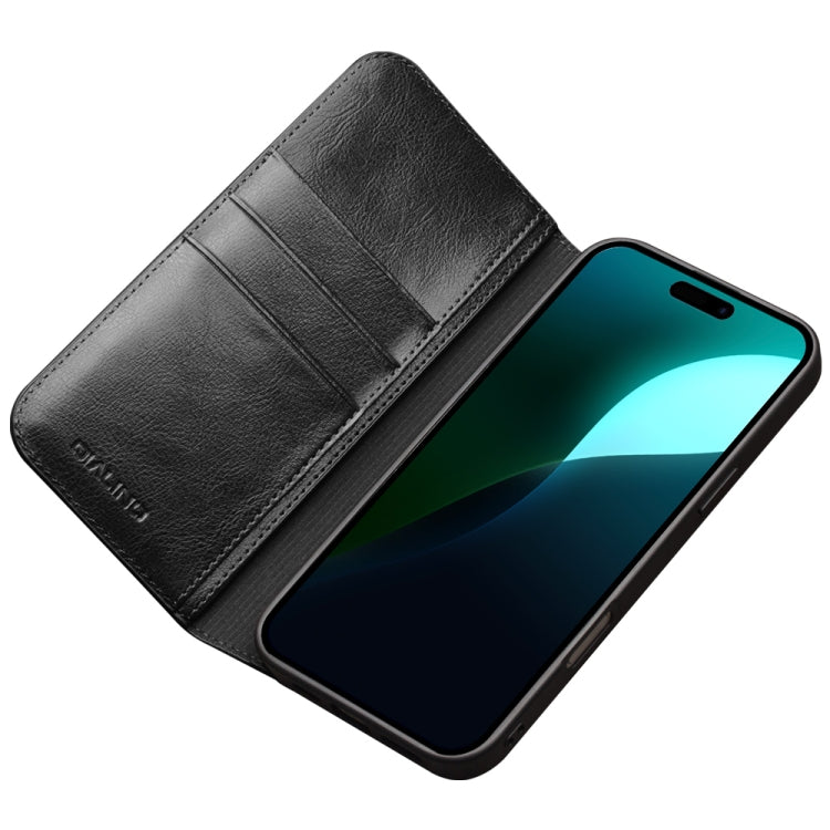 For iPhone 16 Plus QIALINO Classic Genuine Leather Phone Case