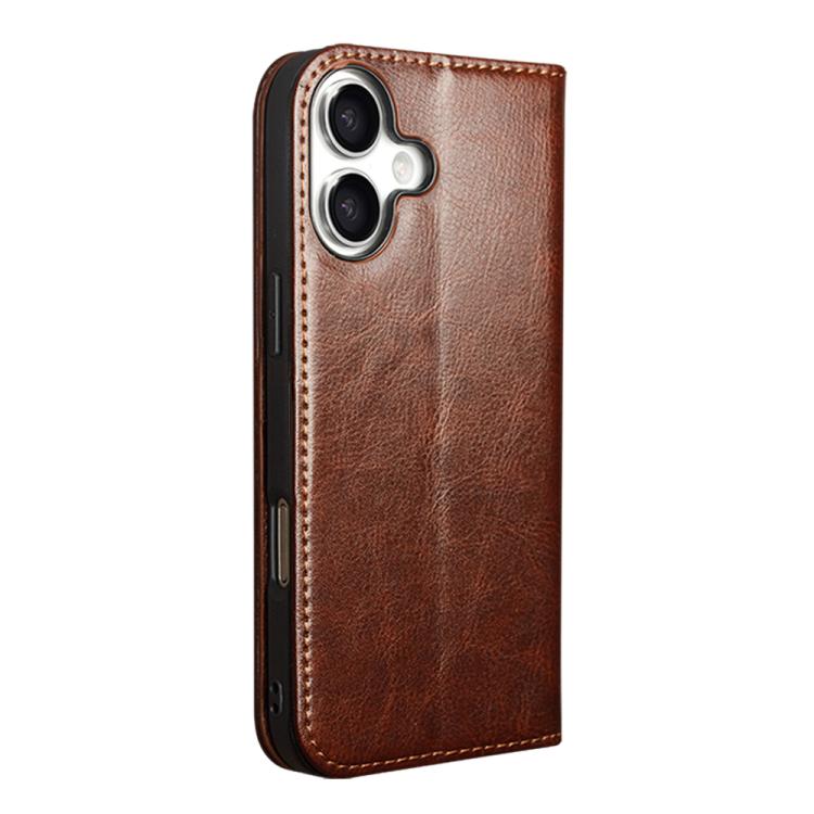 For iPhone 17 QIALINO Classic Genuine Leather Phone Case