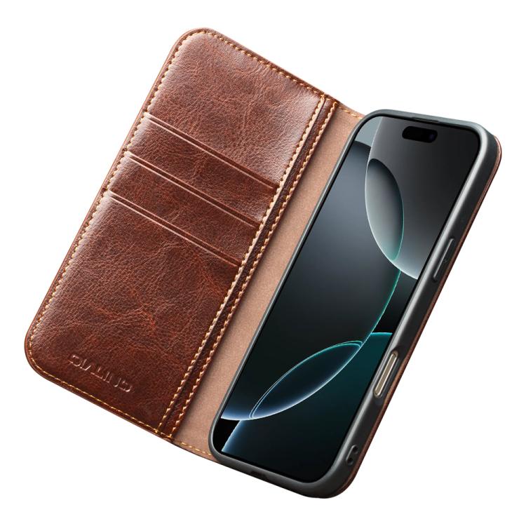 For iPhone 17 QIALINO Classic Genuine Leather Phone Case