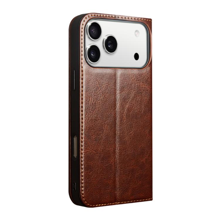 For iPhone 17 Pro Max QIALINO Classic Genuine Leather Phone Case
