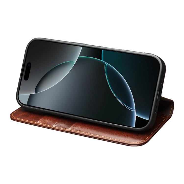 For iPhone 17 Pro Max QIALINO Classic Genuine Leather Phone Case