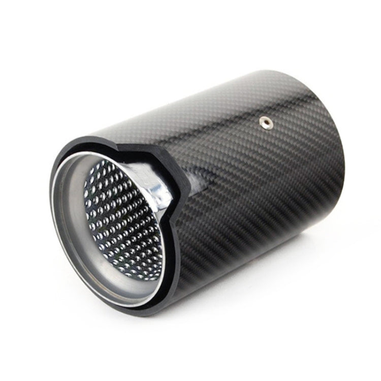 Car Modified Glossy Surface Exhaust Pipe Carbon Fiber Tail Throatfor BMW M2 / M3 / M4 / M5, Outer Diameter of Air Inlet:66mm