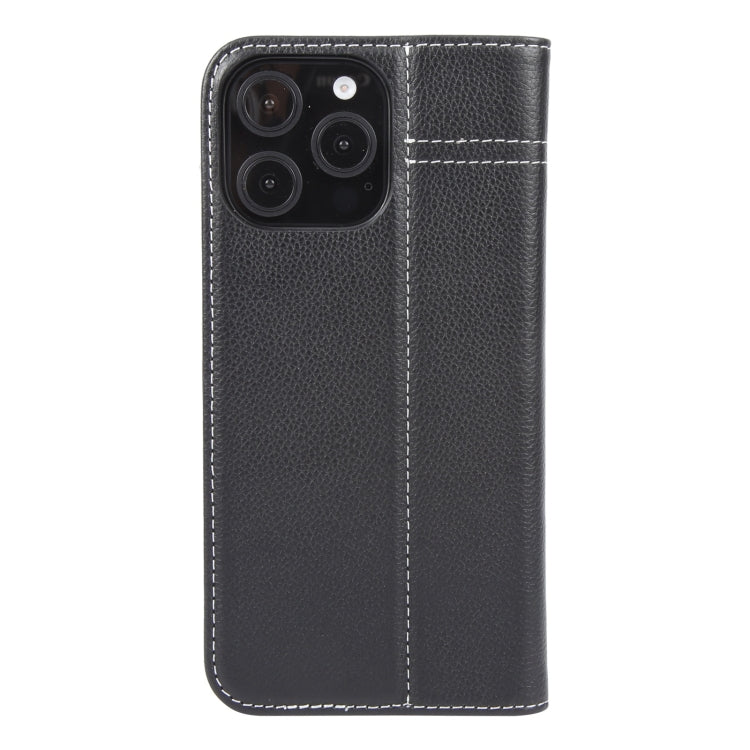 For iPhone 16 Pro GEBEI Top-grain Horizontal Flip Leather Phone Case