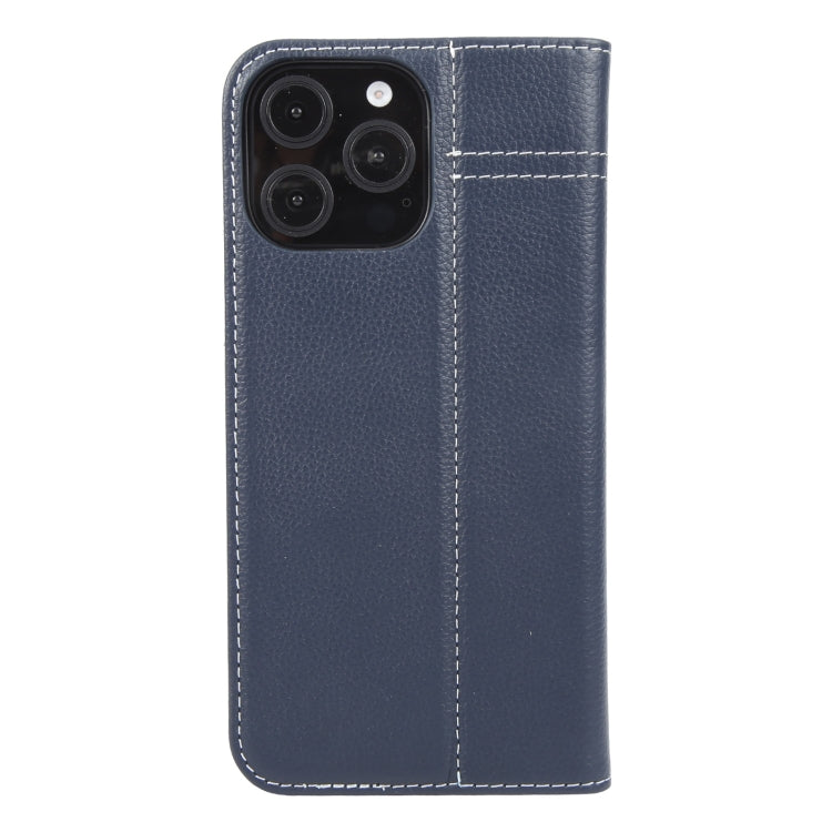For iPhone 16 Pro GEBEI Top-grain Horizontal Flip Leather Phone Case