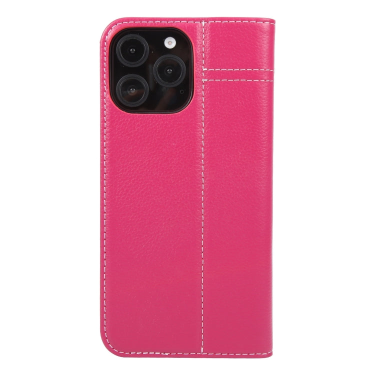 For iPhone 16 Pro GEBEI Top-grain Horizontal Flip Leather Phone Case