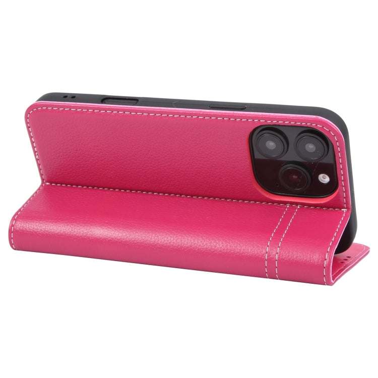 For iPhone 16 Pro GEBEI Top-grain Horizontal Flip Leather Phone Case