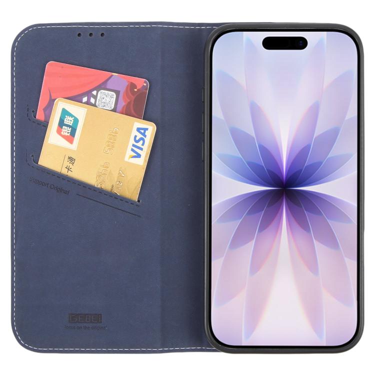For iPhone 17 GEBEI Top-grain Horizontal Flip Leather Phone Case