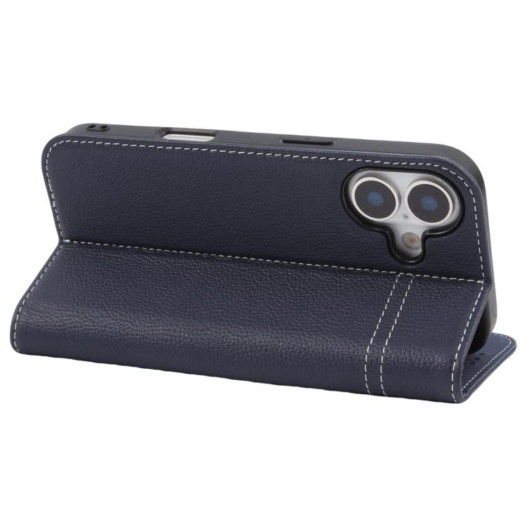 For iPhone 17 GEBEI Top-grain Horizontal Flip Leather Phone Case