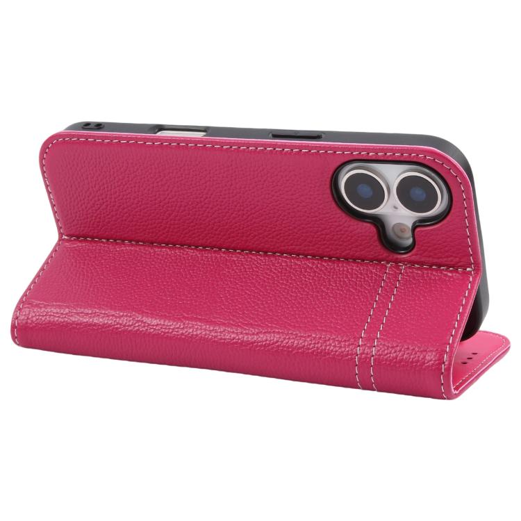For iPhone 17 GEBEI Top-grain Horizontal Flip Leather Phone Case