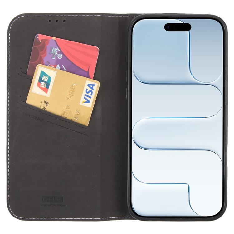 For iPhone Air GEBEI Top-grain Horizontal Flip Leather Phone Case