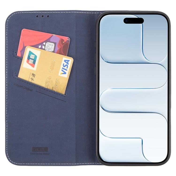 For iPhone Air GEBEI Top-grain Horizontal Flip Leather Phone Case