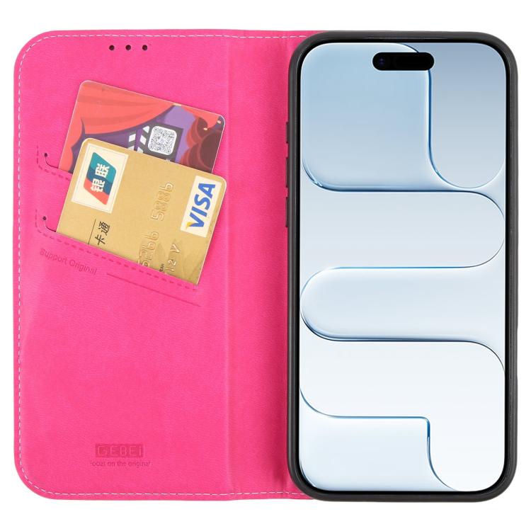For iPhone Air GEBEI Top-grain Horizontal Flip Leather Phone Case