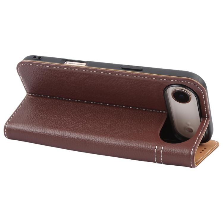 For iPhone Air GEBEI Top-grain Horizontal Flip Leather Phone Case
