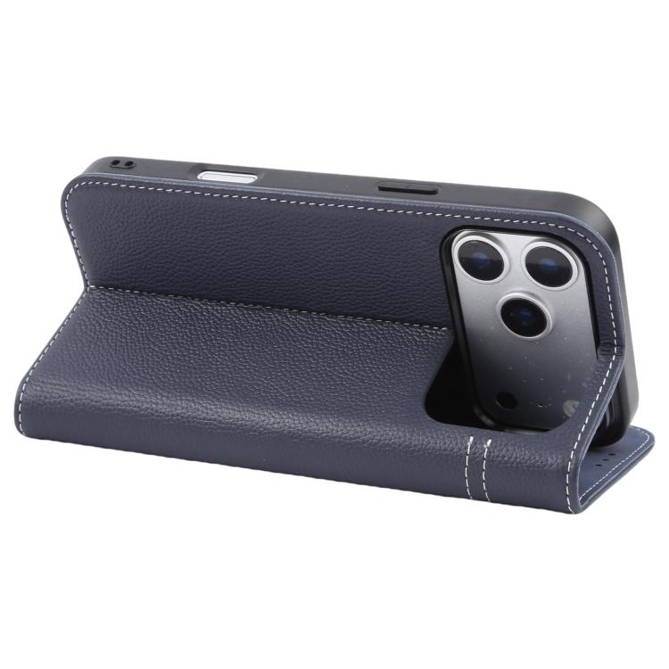 For iPhone 17 Pro GEBEI Top-grain Horizontal Flip Leather Phone Case