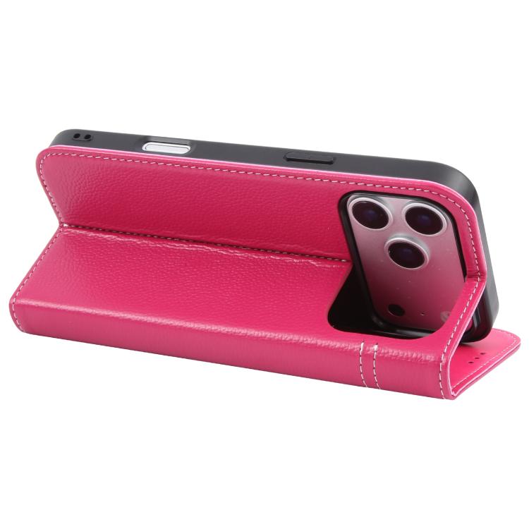 For iPhone 17 Pro GEBEI Top-grain Horizontal Flip Leather Phone Case