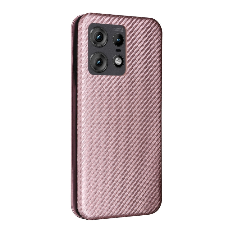 For Motorola Edge 50 Pro Carbon Fiber Texture Flip Leather Phone Case