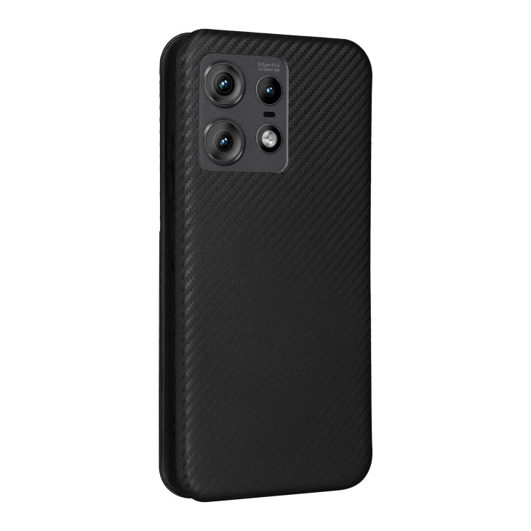 For Motorola Edge 50 Pro Carbon Fiber Texture Flip Leather Phone Case