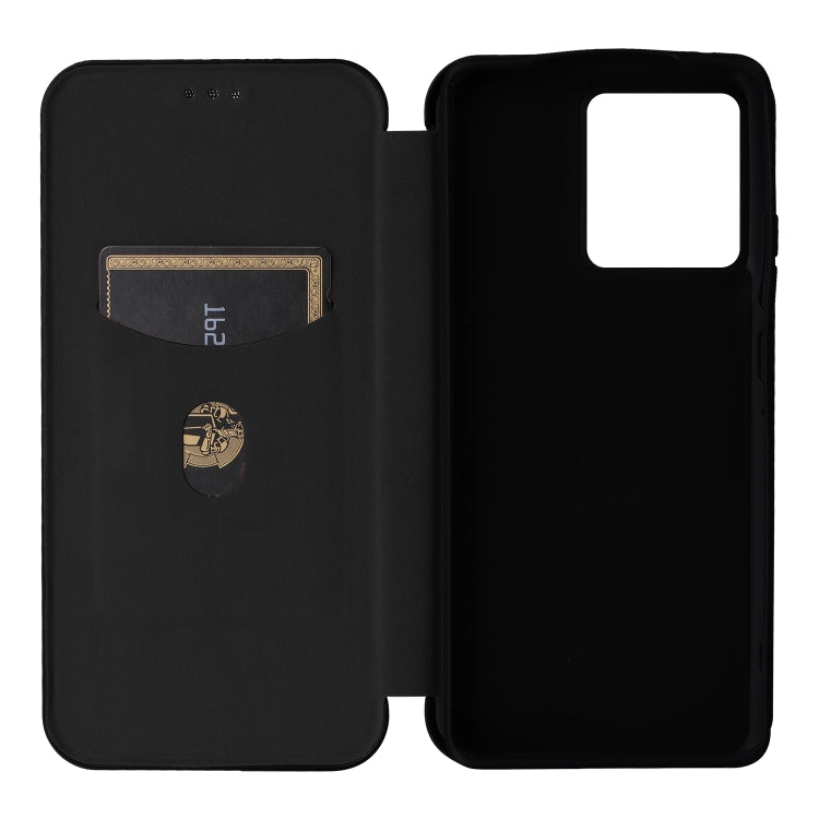 For Motorola Edge 50 Pro Carbon Fiber Texture Flip Leather Phone Case