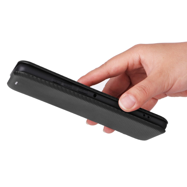 For Motorola Edge 50 Pro Carbon Fiber Texture Flip Leather Phone Case