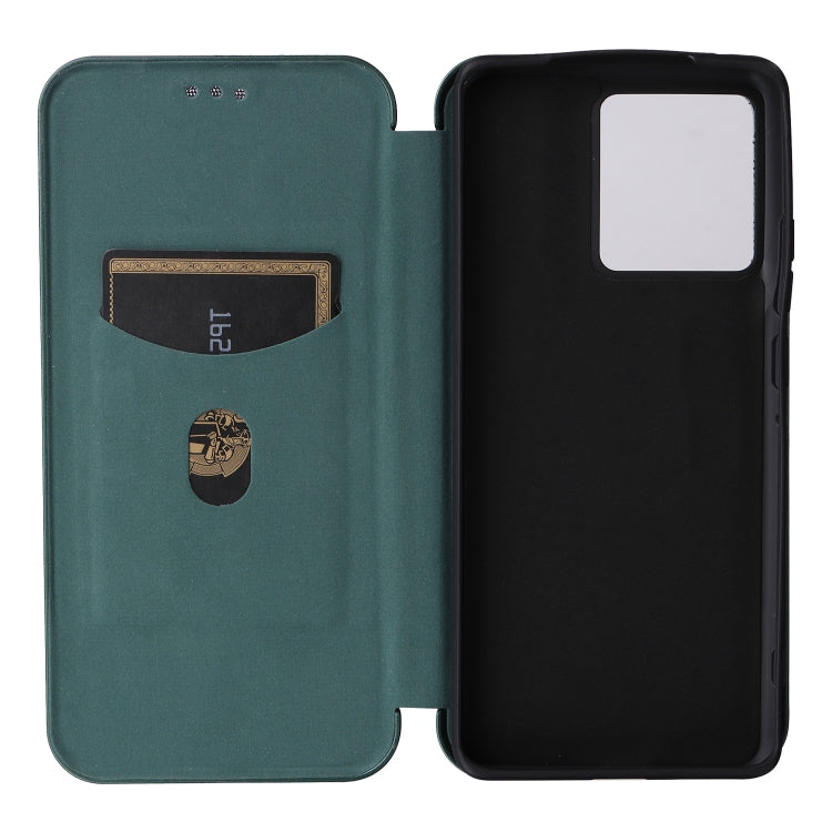 For Motorola Edge 50 Pro Carbon Fiber Texture Flip Leather Phone Case