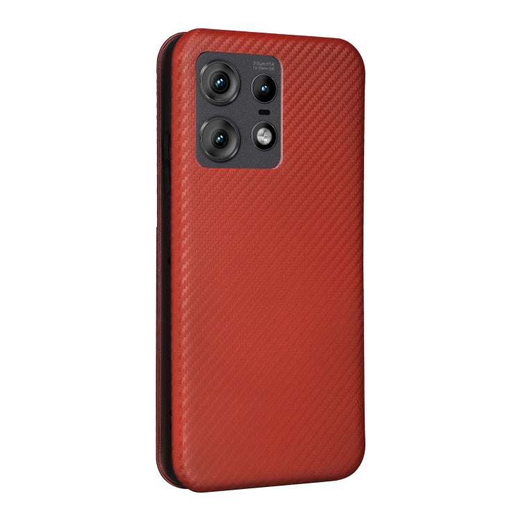 For Motorola Edge 50 Pro Carbon Fiber Texture Flip Leather Phone Case