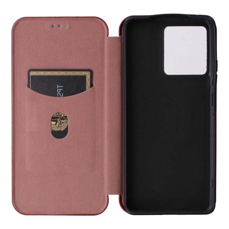 For Motorola Edge 50 Pro Carbon Fiber Texture Flip Leather Phone Case