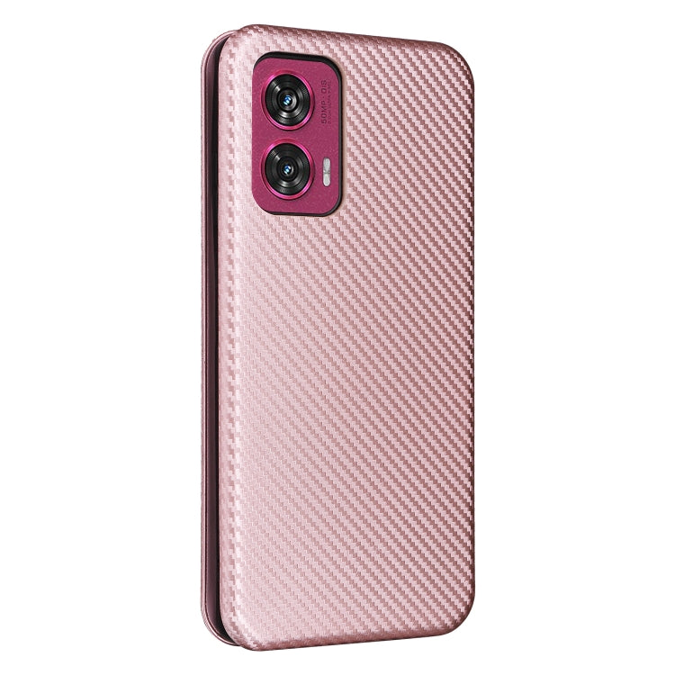 For Motorola Edge 50 Fusion Carbon Fiber Texture Flip Leather Phone Case