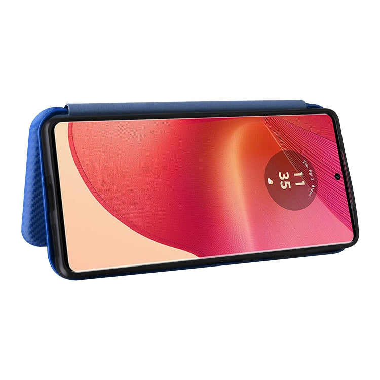 For Motorola Edge 50 Fusion Carbon Fiber Texture Flip Leather Phone Case