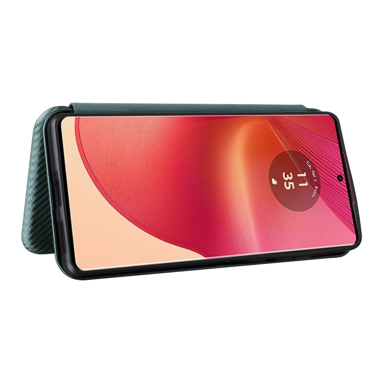 For Motorola Edge 50 Fusion Carbon Fiber Texture Flip Leather Phone Case