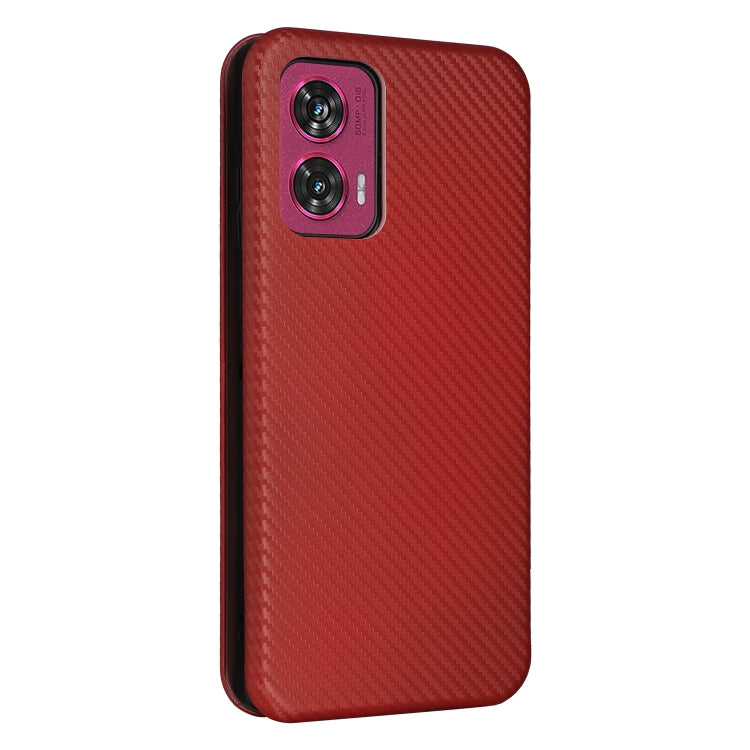 For Motorola Edge 50 Fusion Carbon Fiber Texture Flip Leather Phone Case