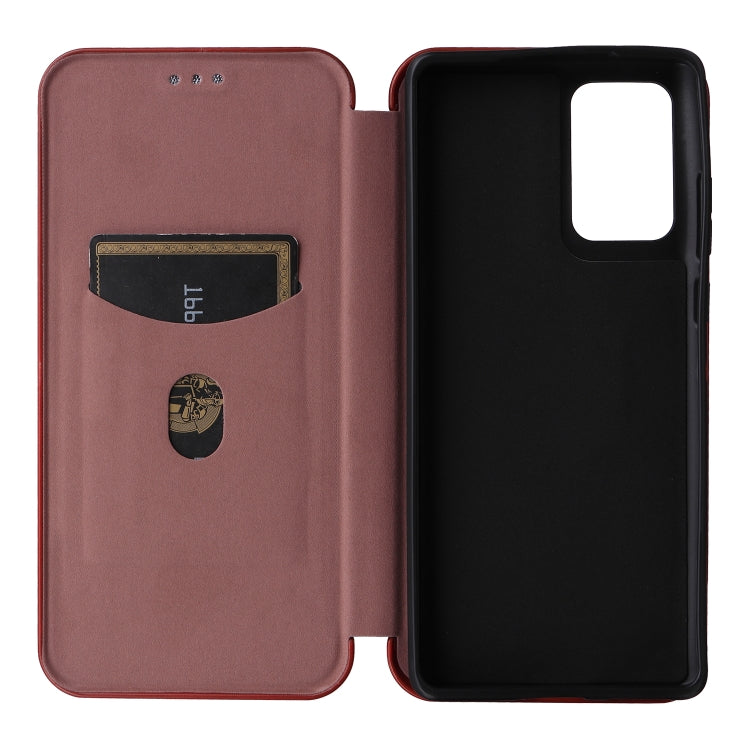 For Motorola Edge 50 Fusion Carbon Fiber Texture Flip Leather Phone Case