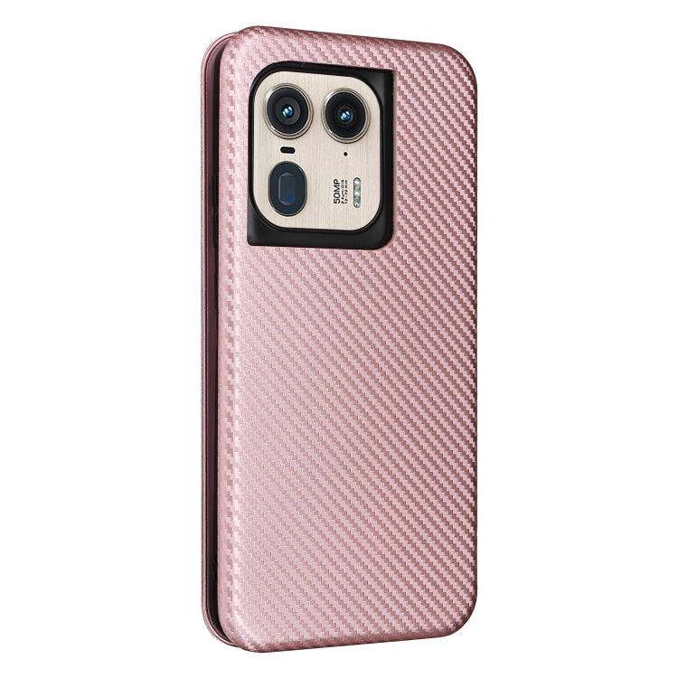 For Motorola Edge 50 Ultra Carbon Fiber Texture Flip Leather Phone Case