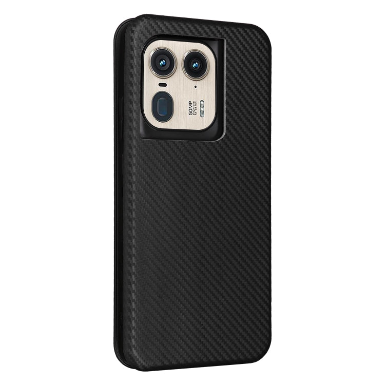 For Motorola Edge 50 Ultra Carbon Fiber Texture Flip Leather Phone Case