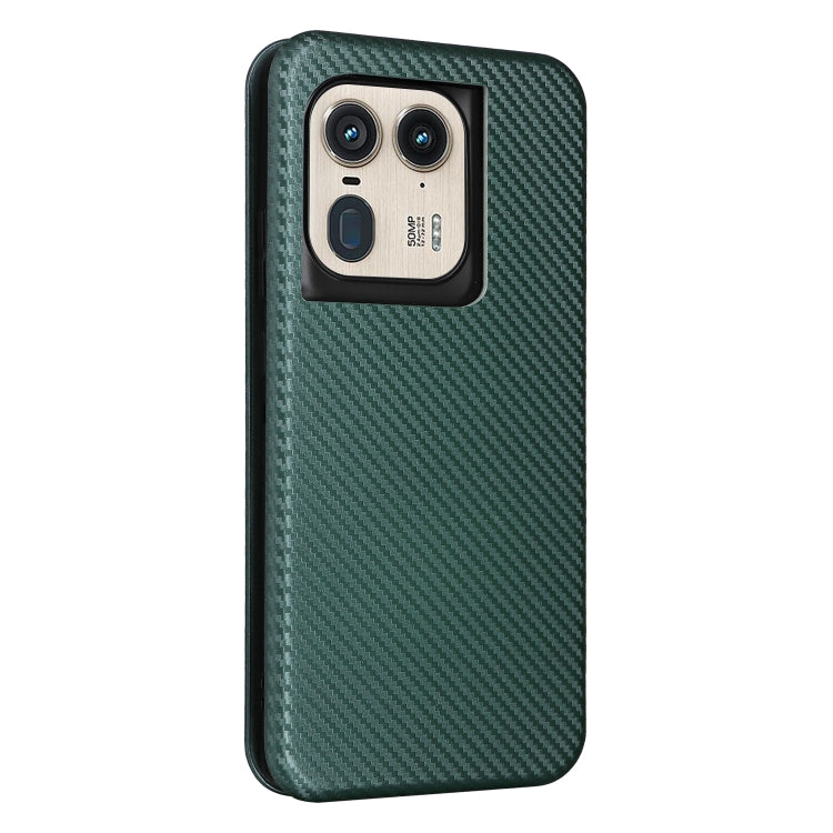 For Motorola Edge 50 Ultra Carbon Fiber Texture Flip Leather Phone Case