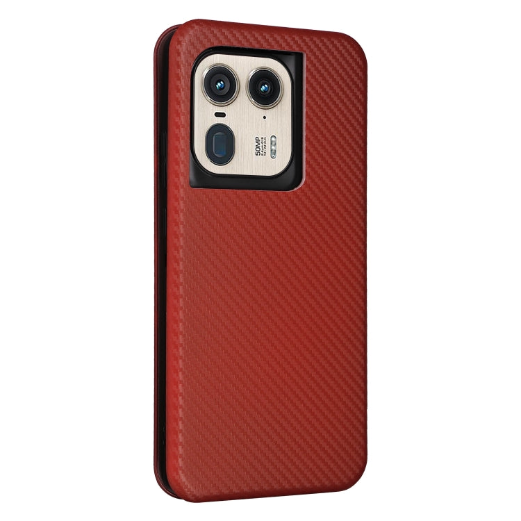 For Motorola Edge 50 Ultra Carbon Fiber Texture Flip Leather Phone Case