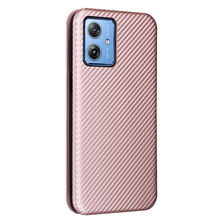 For Motorola Moto G54 5G / G64 / G64y Carbon Fiber Texture Flip Leather Phone Case