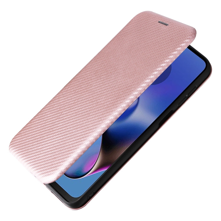 For Motorola Moto G54 5G / G64 / G64y Carbon Fiber Texture Flip Leather Phone Case