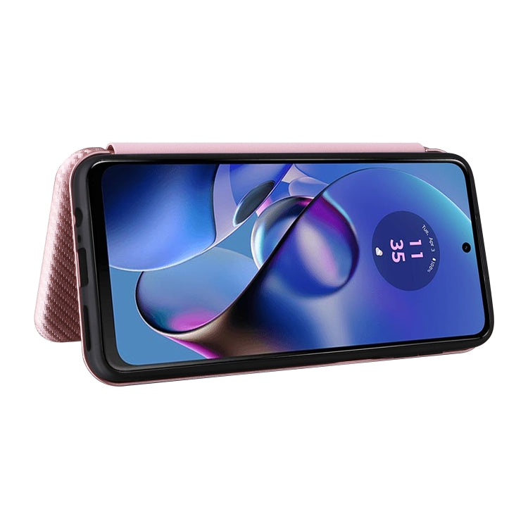 For Motorola Moto G54 5G / G64 / G64y Carbon Fiber Texture Flip Leather Phone Case