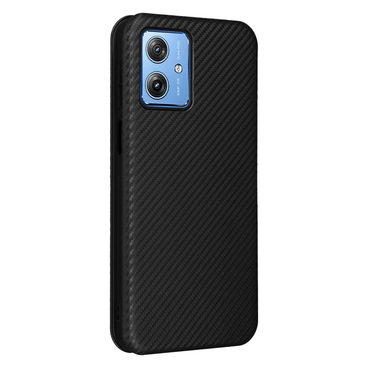 For Motorola Moto G54 5G / G64 / G64y Carbon Fiber Texture Flip Leather Phone Case